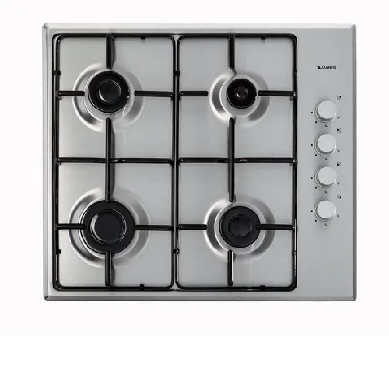 Anafe James de Empotrar a Gas 4 hornallas 4 H AG. Acero Inox