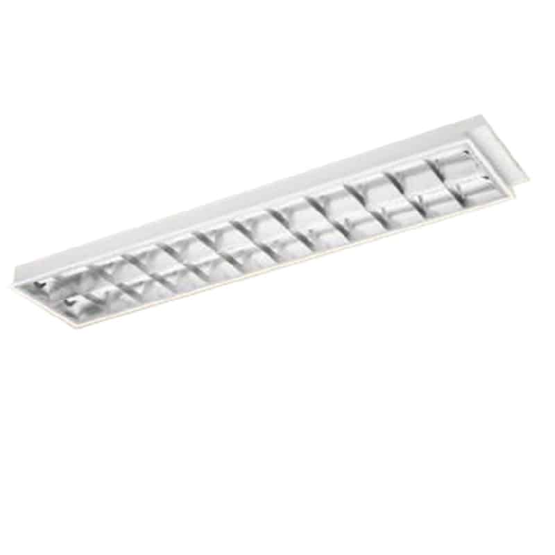 Artefacto Iluminación de embutir doble parabólico 2x36 p/LED