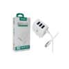 Cargador Inkax 3.1A c/cable tipo C + 3 USB - Modelo CD-50