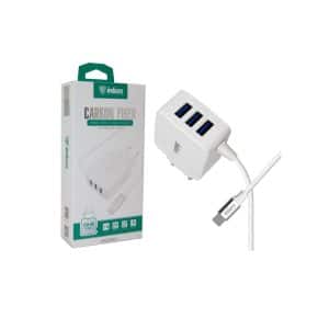 Cargador Inkax 3.1A c/cable tipo C + 3 USB - Modelo CD-50