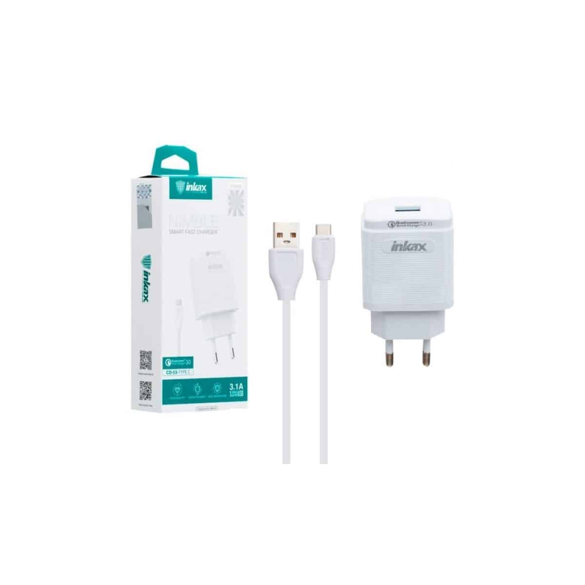 Cargador Inkax 3.1A c/cable tipo C - Modelo CD-53