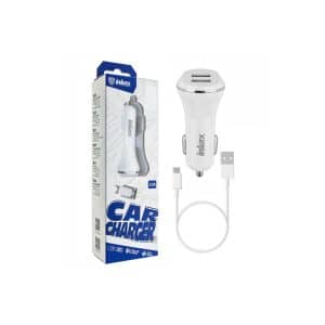 Cargador para auto Dual Inkax c/cable Micro USB 2.1A - CC-12
