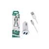 Cargador para auto Inkax 2.1A c/cable tipo C - Modelo CC-12