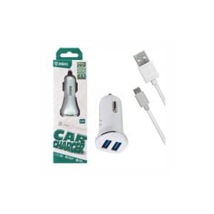 Cargador para auto Inkax 2.1A c/cable tipo C - Modelo CC-12
