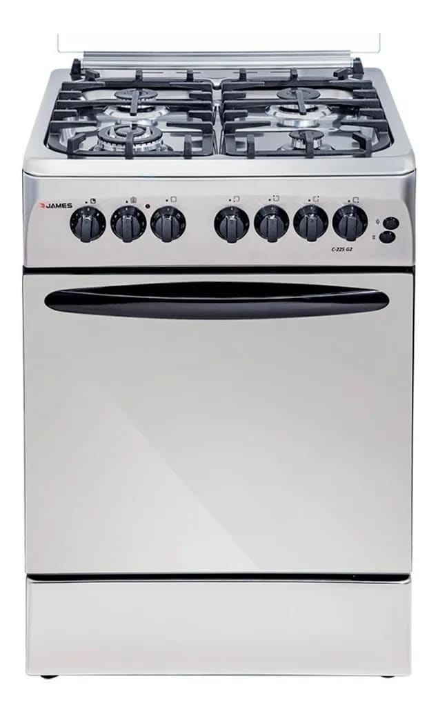 Cocina A Gas James 4 Hornallas c/Grill a Gas Acero Inox C325