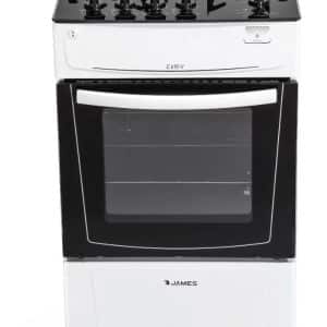 Cocina A Gas James 4 Hornallas c/Mesasda Vidrio C690V BLANCO
