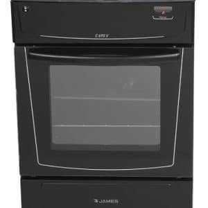Cocina A Gas James 4 Hornallas c/Mesasda Vidrio C690V NEGRA