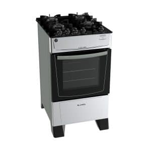 Cocina A Gas James 4 Hornallas c/mesada de Vidrio C690V INOX