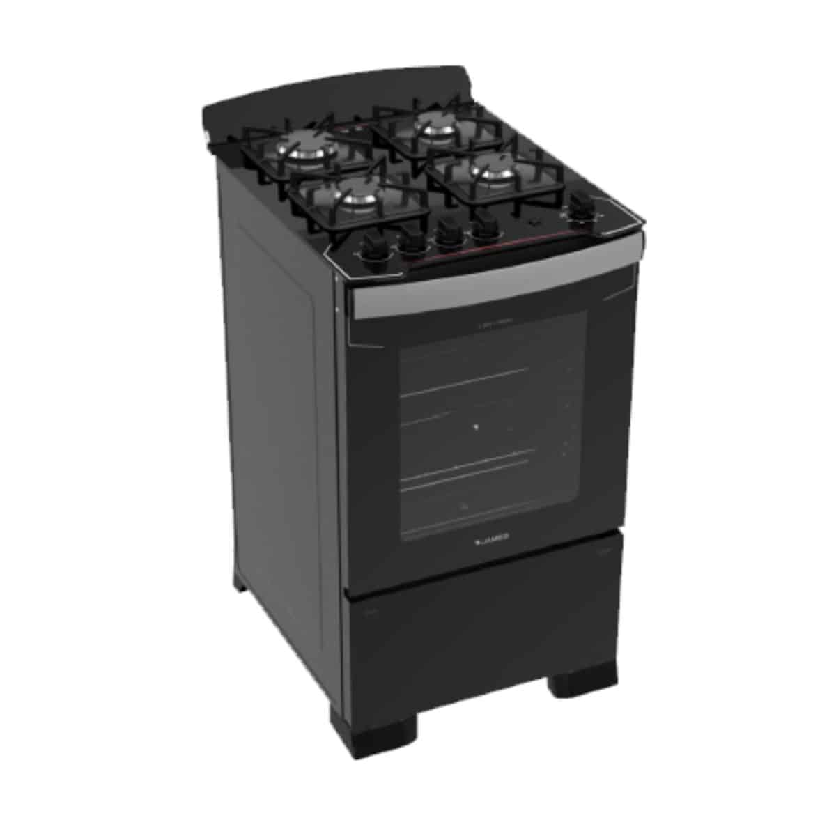 Cocina A Gas James 4 Hornallas c/mesada de Vidrio C 804 V
