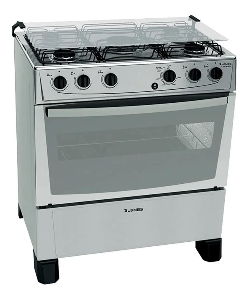 Cocina A Gas James 5 Hornallas C150 B Titanium -Distribuidor