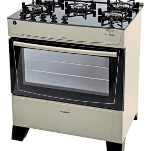 Cocina A Gas James 5 Hornallas Mesada Vidrio C695V TITANIUM