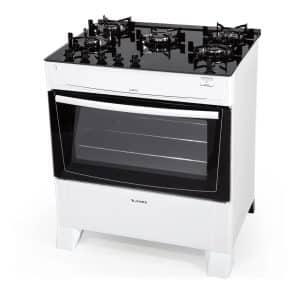 Cocina A Gas James 5 Hornallas Mesasda Vidrio C 695 V BLANCA