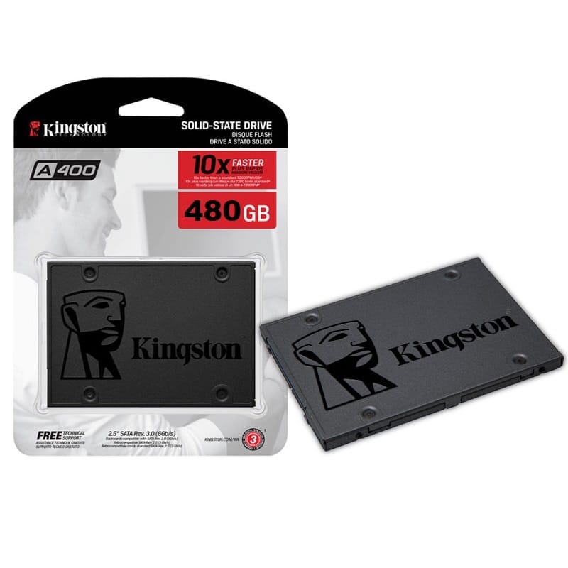 Disco Solido SSD Kingston 480GB 2.5 SSA400S37 550mb/s - Tecsys