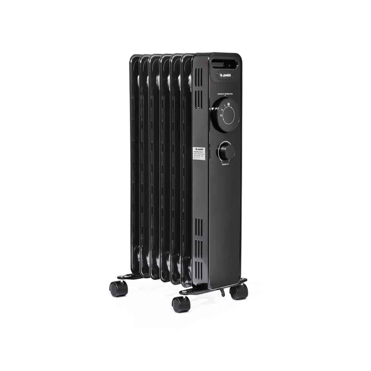 Estufa Eléctrica James - Radiador Aceite 1500w Negro RA G2