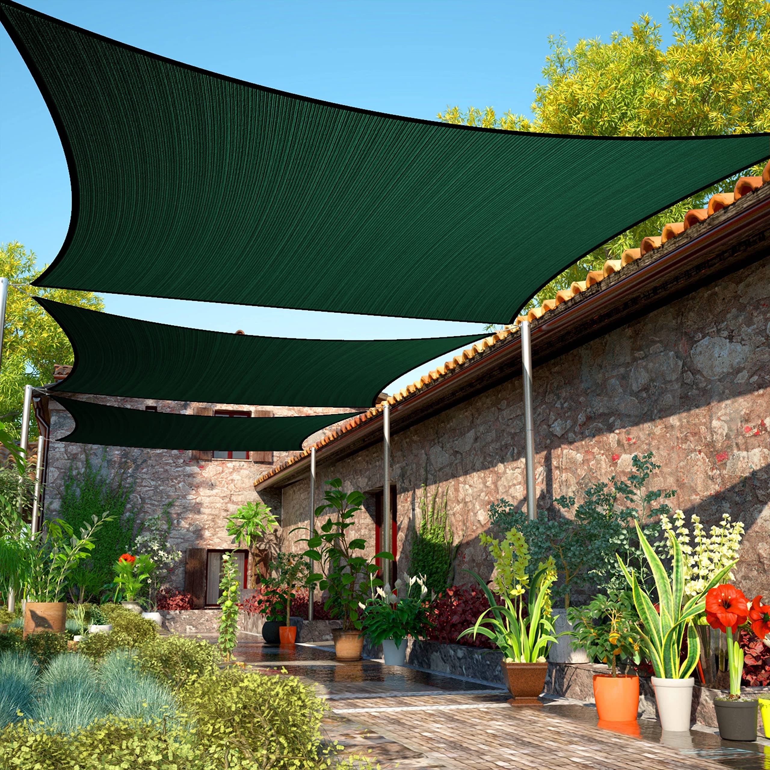 Malla Toldo Vela Alta Calidad 6 x 3 metros Uv 98% Verde