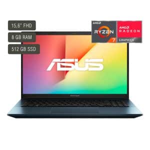 Notebook Asus Vivobook M3500QA Ryzen 7 8GB 512GB SSD 15.6"