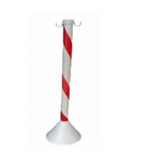 PEDESTAL PARA CADENA BLANCO/ROJO - Seguridad Vial