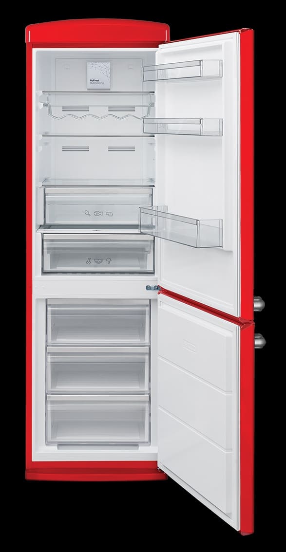 Refrigerador James Linea Retro con Freezer abajo J373RR Rojo