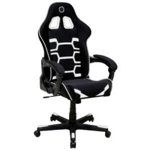Silla Gamer Nibio Savage negro con blanco - Se reclina