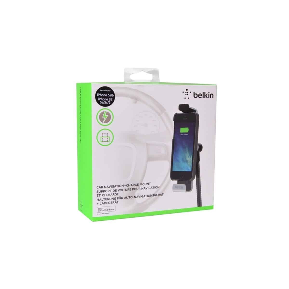 Soporte y cargador de auto Belkin para iPhone