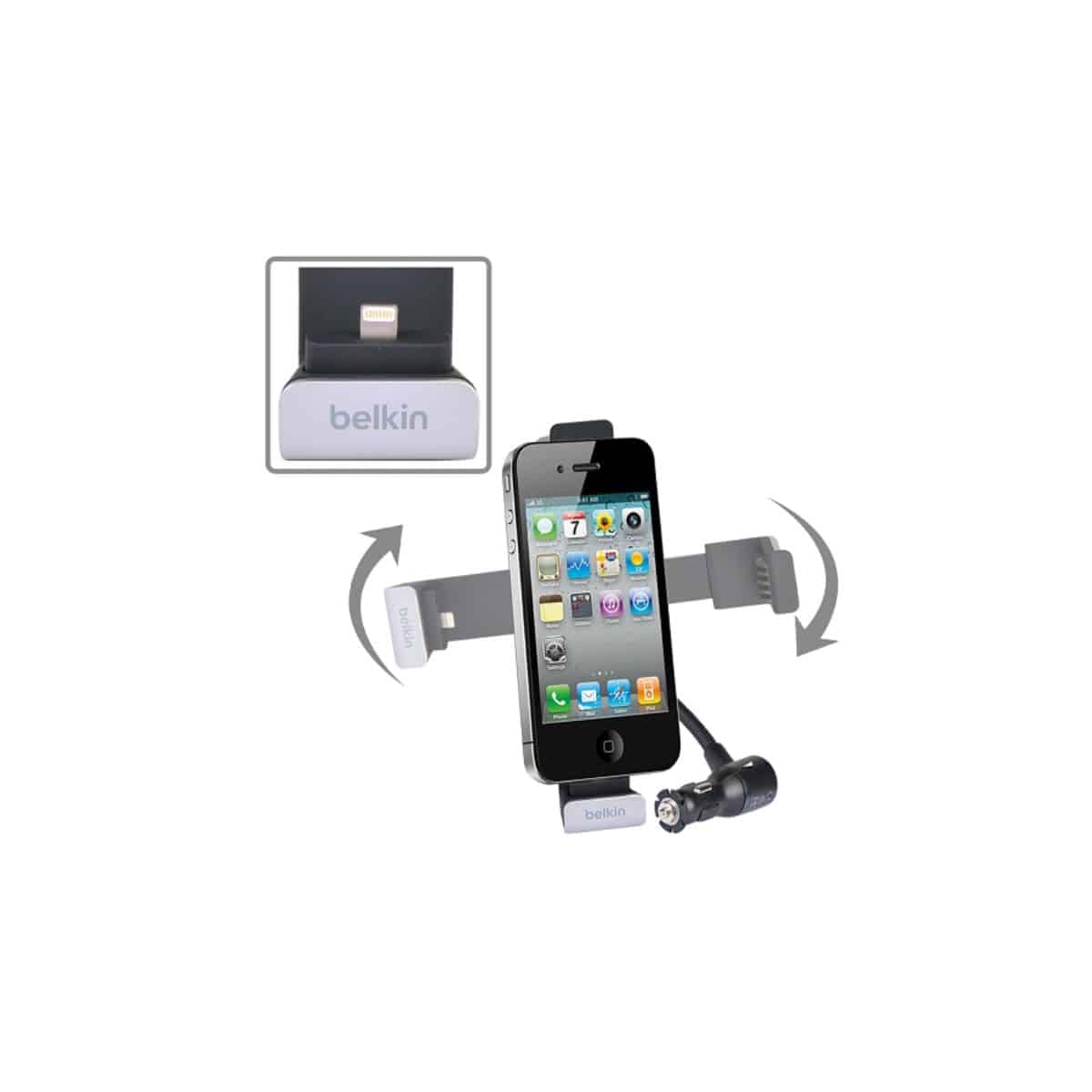 Soporte y cargador de auto Belkin para iPhone