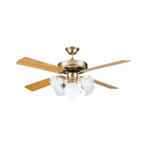 Ventilador de Techo James c/5 Luces Bronce Antiguo 3Vel VT 7