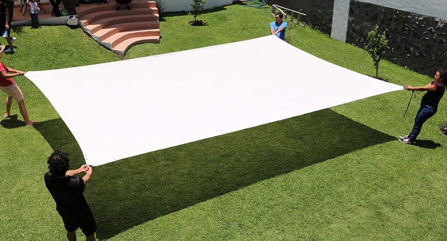 Malla Toldo Vela Alta Calidad 8 x 9 metros Uv 98% Blanco