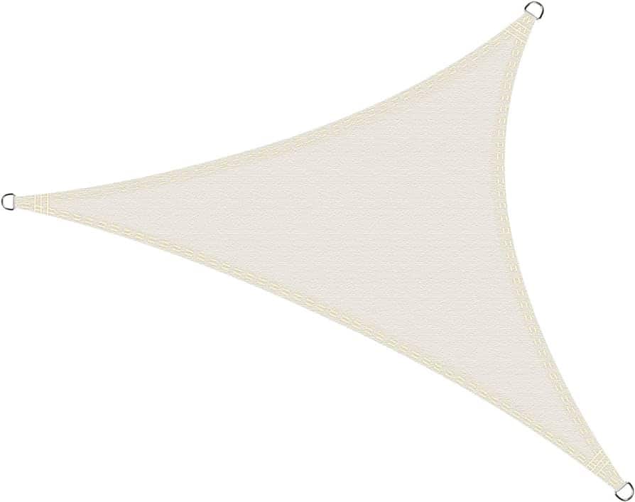 Toldo Vela p/ sombra viento c/ Uv - 3*4*3 triangulo Blanco