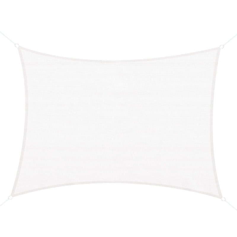 Toldo Vela p/ sombra viento c/ Uv - 4*10 rectangulo BLANCO