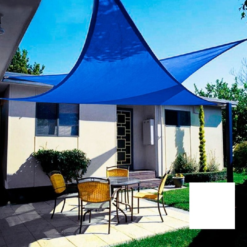Toldo Vela p/ sombra viento c/ Uv - 4*6 rectangulo AZUL