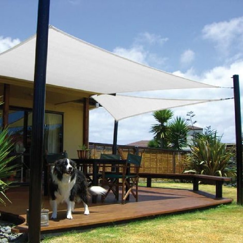 Toldo Vela p/ sombra viento c/ Uv - 4*6 rectangulo BLANCO