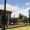 Toldo Vela p/ sombra viento c/ Uv - 4*9 rectangulo BLANCO