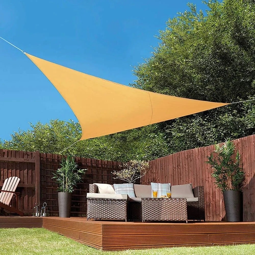 Toldo Vela p/ sombra viento y granizo c/ protección Uv - 3*4*3 triangulo Beige