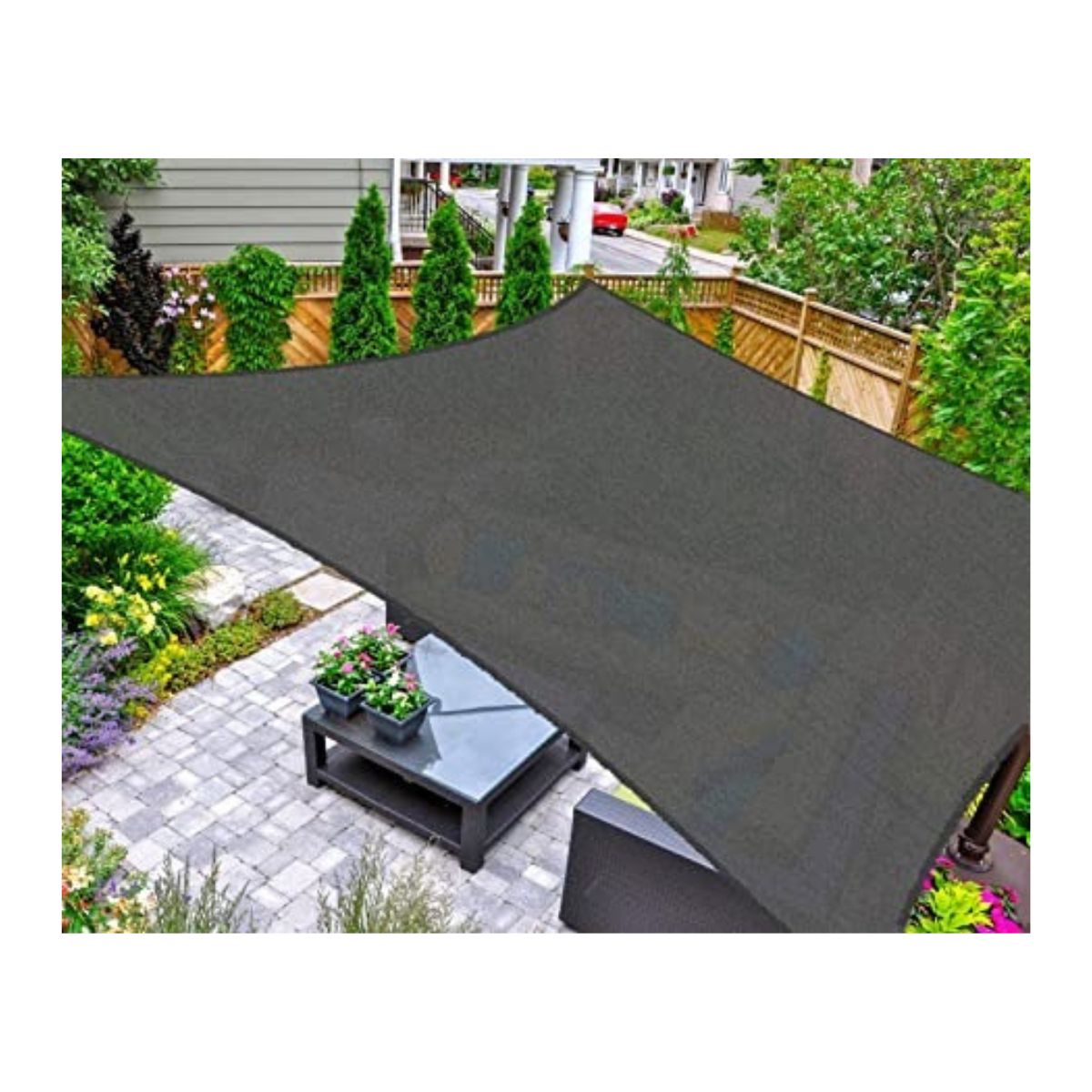 Toldo Vela p/ sombra viento y granizo c/protec UV 8*2 metros