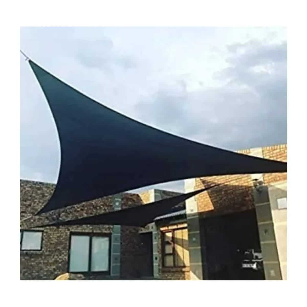 Toldo Vela sombra viento granizo Uv -4*2.5*5 triangulo NEGRO