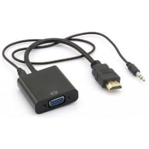 Adaptador HDMI M/ VGA H c/audio Xtreme - Cetificado 100%