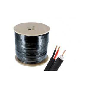 Bobina Cable Siames Coaxil + Corriente 220V 305m