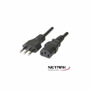 Cable Alimentacion 3 en Linea 1,5 Mt C45 - NETMAK