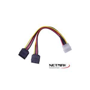 Cable SATA Alimentacion en Y Netmak