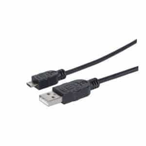 Cable USB 2.0 a MicroB macho/macho 1.8 mts Manhattan