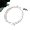 Cable de Datos LED Plano Micro USB - Blanco