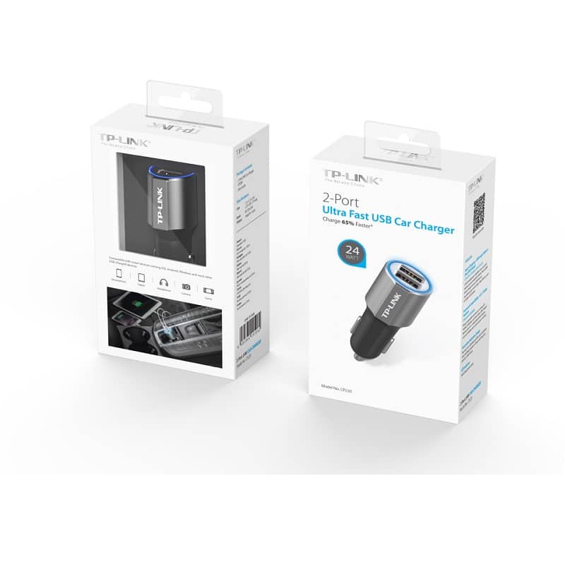 Cargador P/Auto TP-LINK CP220 2 Puertos USB 24W