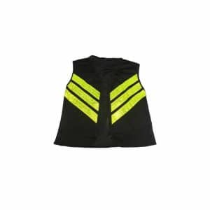 Chaleco Calado Negro con cierre y 3 cintas reflectivas XL