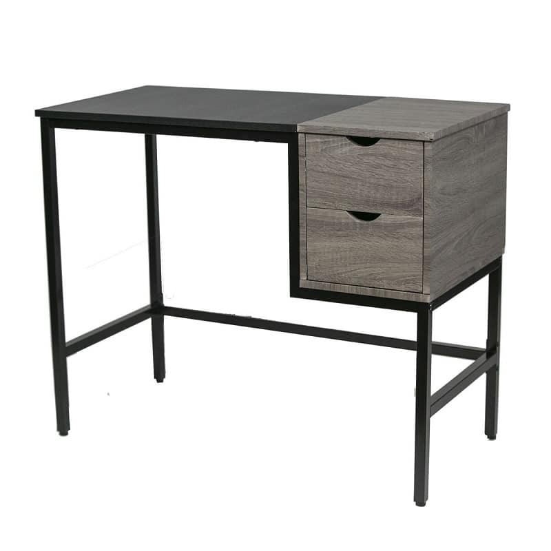 Escritorio Elegante Acero y Madera Tb10-nk03a16 Color Negro