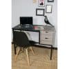 Escritorio Elegante Acero y Madera Tb10-nk03a16 Color Negro