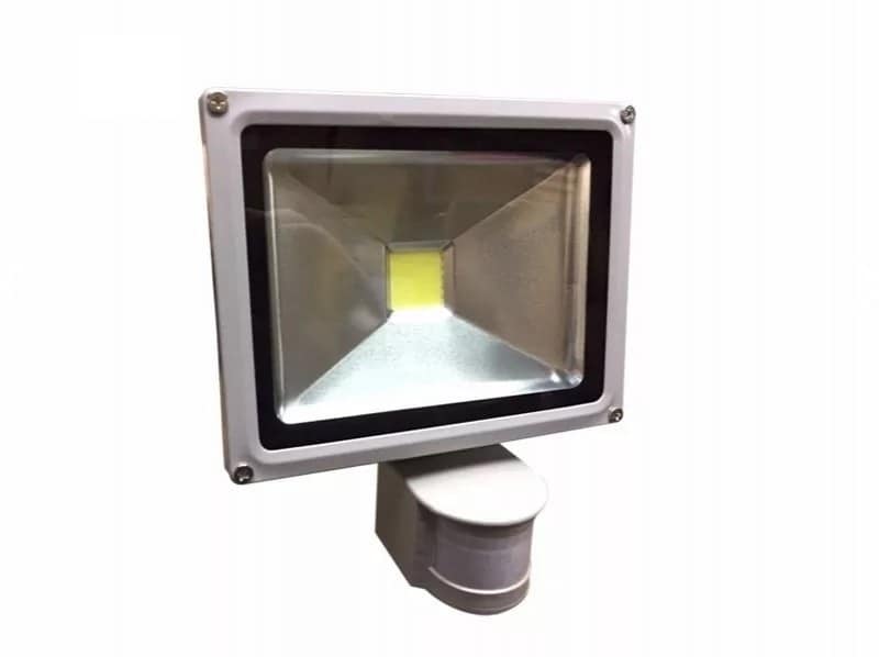 Foco reflector led de 30w con sensor de movimiento -Luz Fría