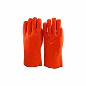Guantes de pvc forrado fluo 35cm para frio-Seguridad Laboral