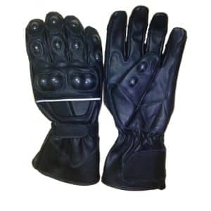 Guantes para moto de cuero con nudillo doble Talles:L,XL,2XL