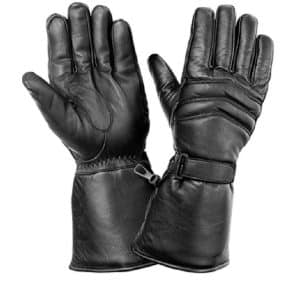 Guantes para moto de cuero invierno largo