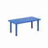 Mesa de plástico rectangular azul 120 X 60 X 50